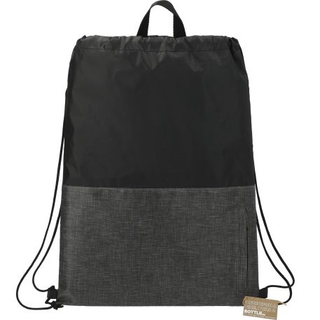 Ash Zippered Recycled Drawstring Bag