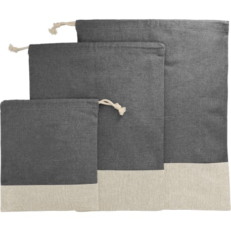 Split Recycled 3pc Travel Pouch Set