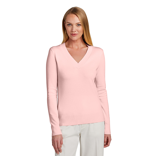 Brooks Brothers Womens Cotton Stretch V-Neck Sweater BB18401