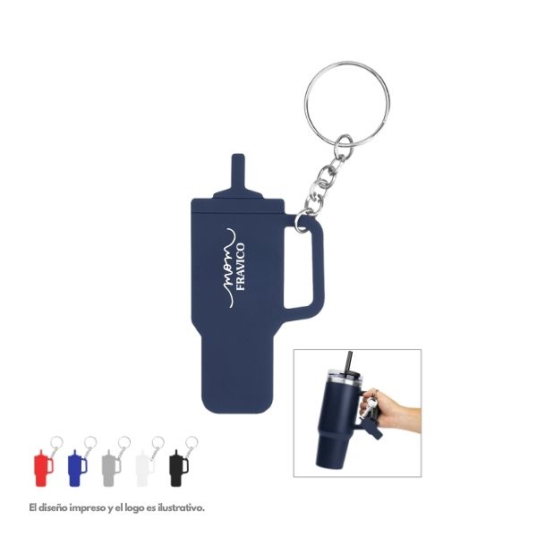 INTREPID TUMBLER SHAPED SILICONE KEY RING