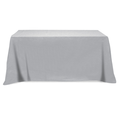 Flat Poly/Cotton 3-sided Table Cover - fits 6 standard table