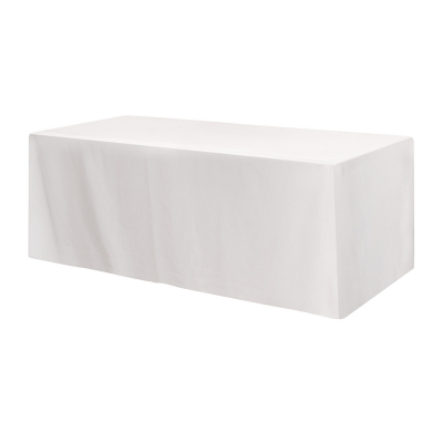 Fitted Poly/Cotton 3-sided Table Cover - fits 8 standard table
