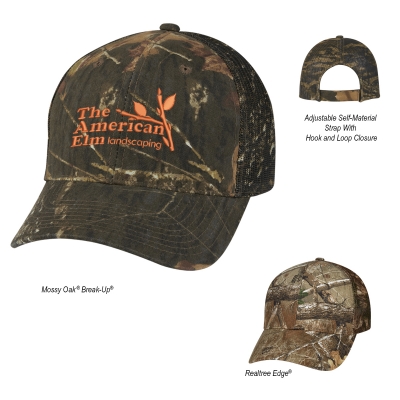 Realtree® And Mossy Oak® Hunters Retreat Mesh Back Camouflage Cap