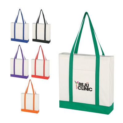 Non-Woven Tote Bag With Trim Colors