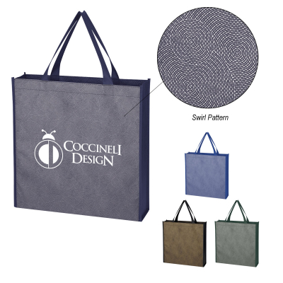 Silver Swirls Non-Woven Tote Bag