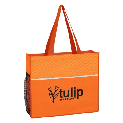 Wave Design Non-Woven Tote Bag