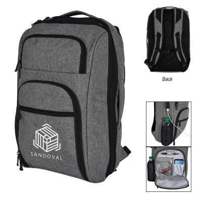 Heathered RFID Laptop Backpack & Briefcase