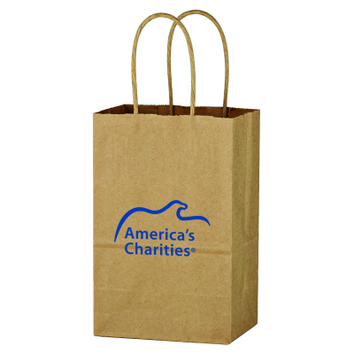 Kraft Paper Brown Shopping Bag - 5-1/4" x 8-1/4"