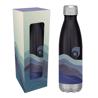 16 Oz. Full Color Swiggy Stainless Steel Bottle With Custom Window Box