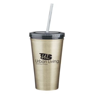 16 Oz. Stainless Steel Double Wall Tumbler 