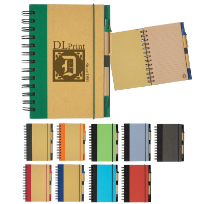 Eco-Inspired Spiral Notebook & Pen