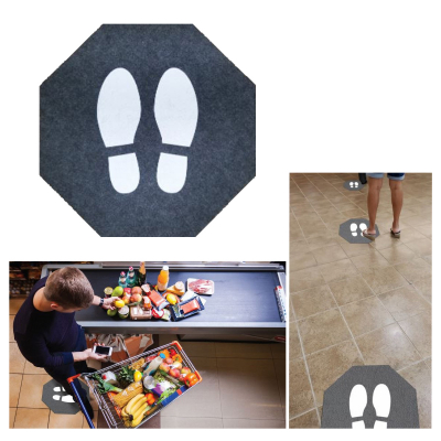 13" X 13" Social Distancing Floor Mat