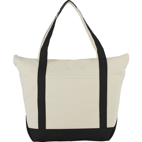 Classic 12oz Cotton Canvas Zippered Boat Tote