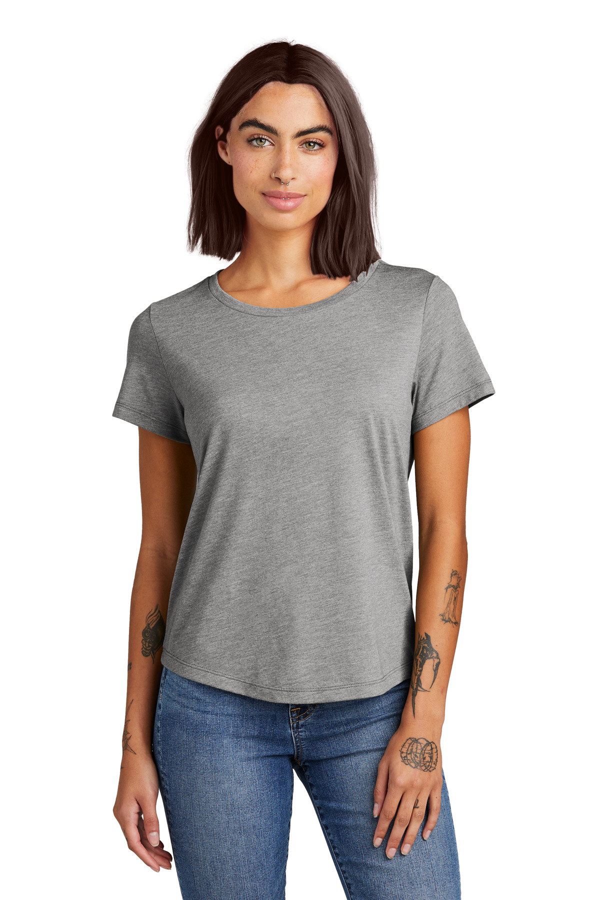 Allmade Womens Relaxed Tri-Blend Scoop Neck Tee AL2015
