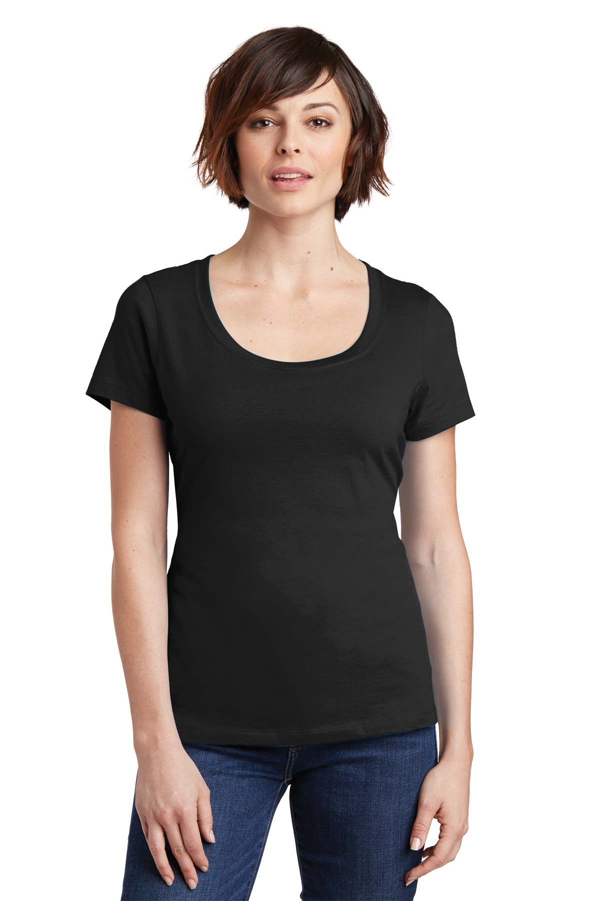 District Womens Perfect Weight Scoop Tee. DM106L