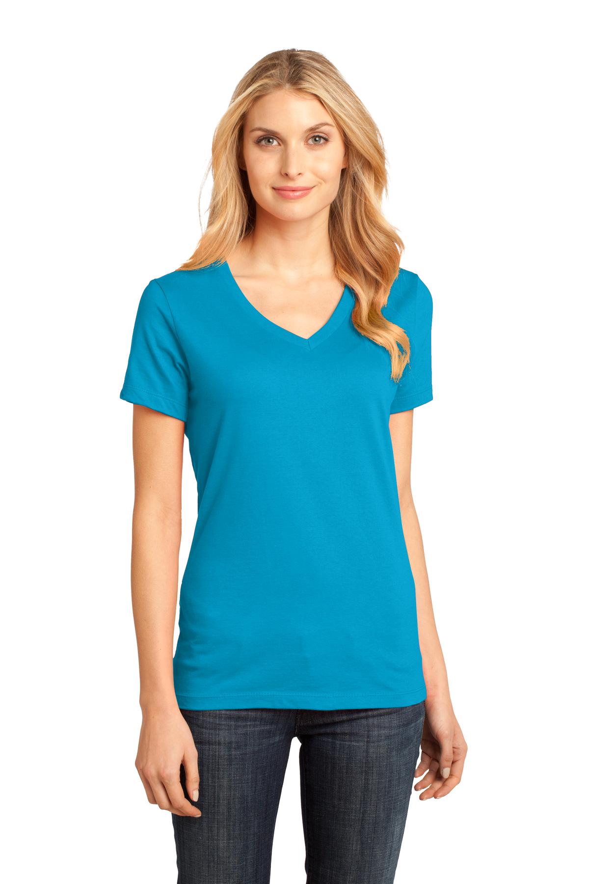 District - Womens Perfect Weight V-Neck Tee. DM1170L