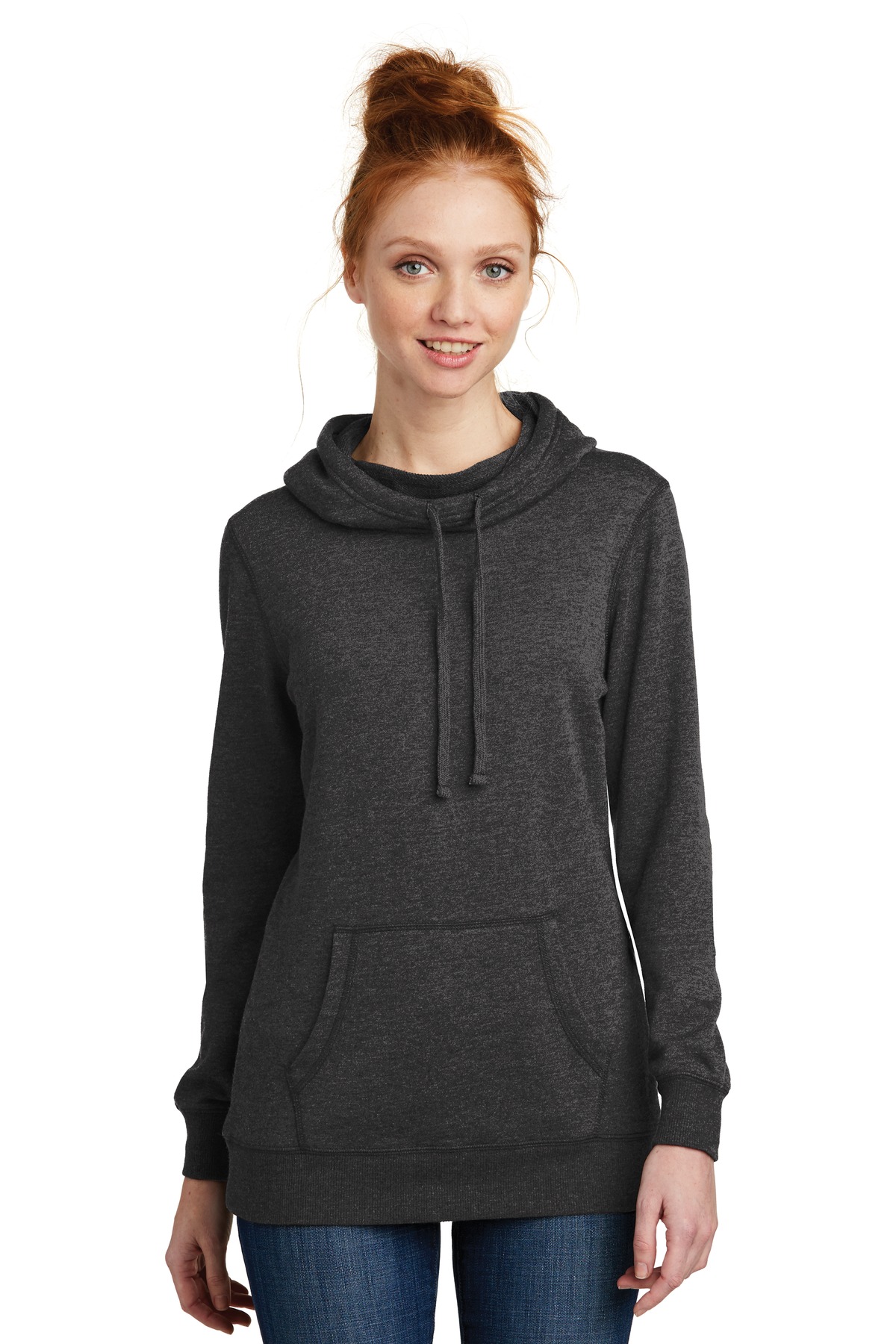 District  Womens Lightweight Fleece Hoodie. DM493