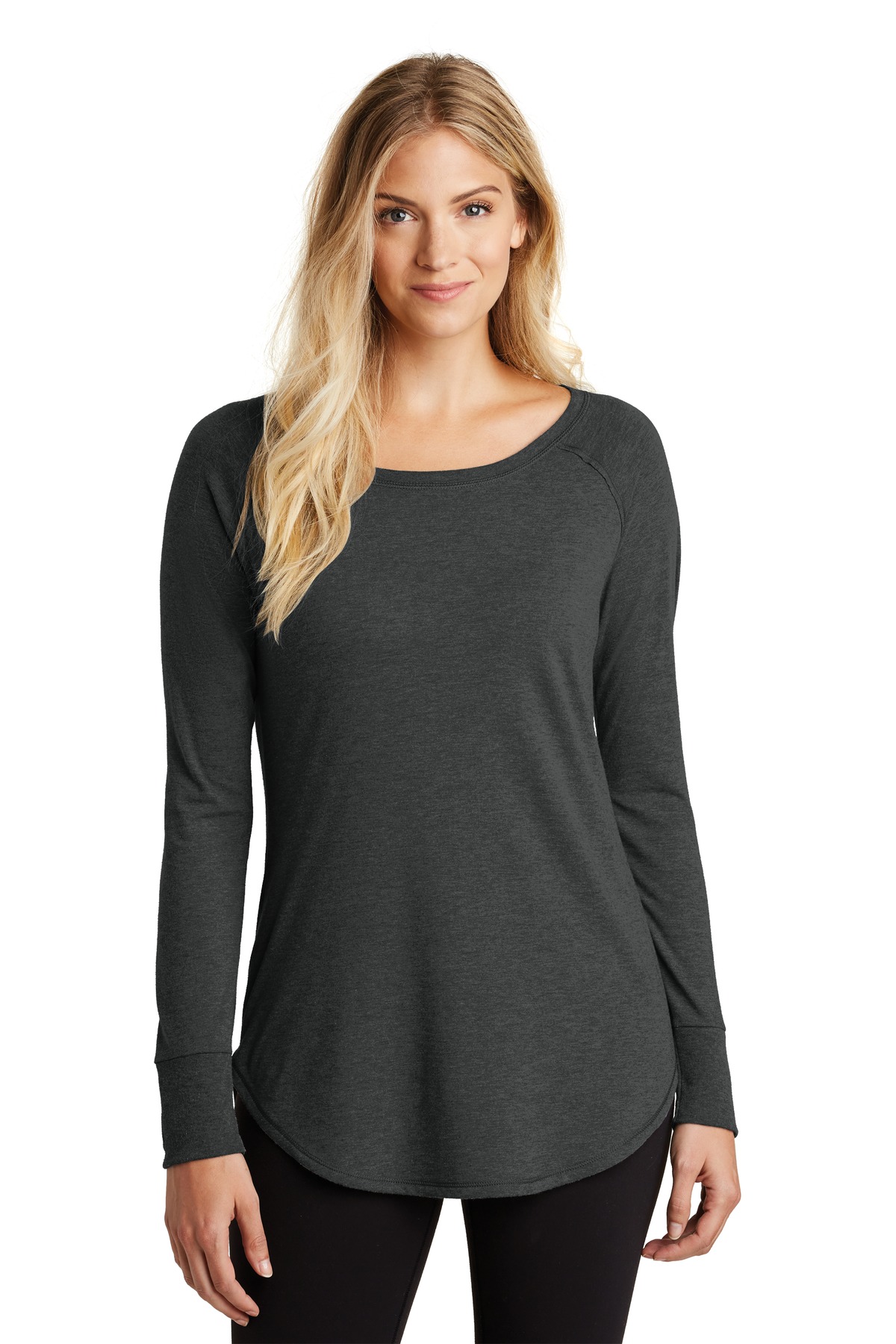 District  Womens Perfect Tri  Long Sleeve Tunic Tee. DT132L