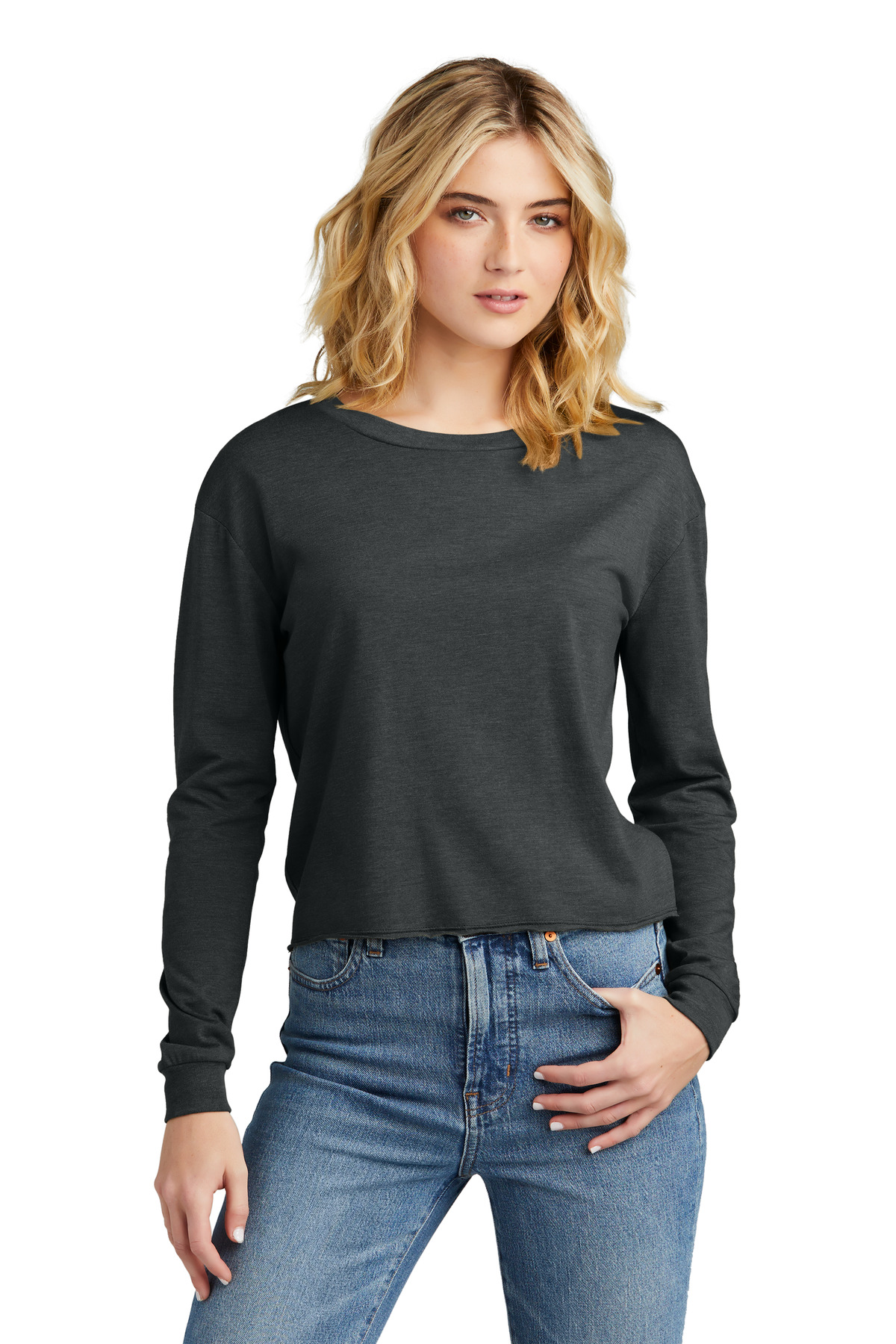 District Womens Perfect Tri Midi Long Sleeve Tee DT141