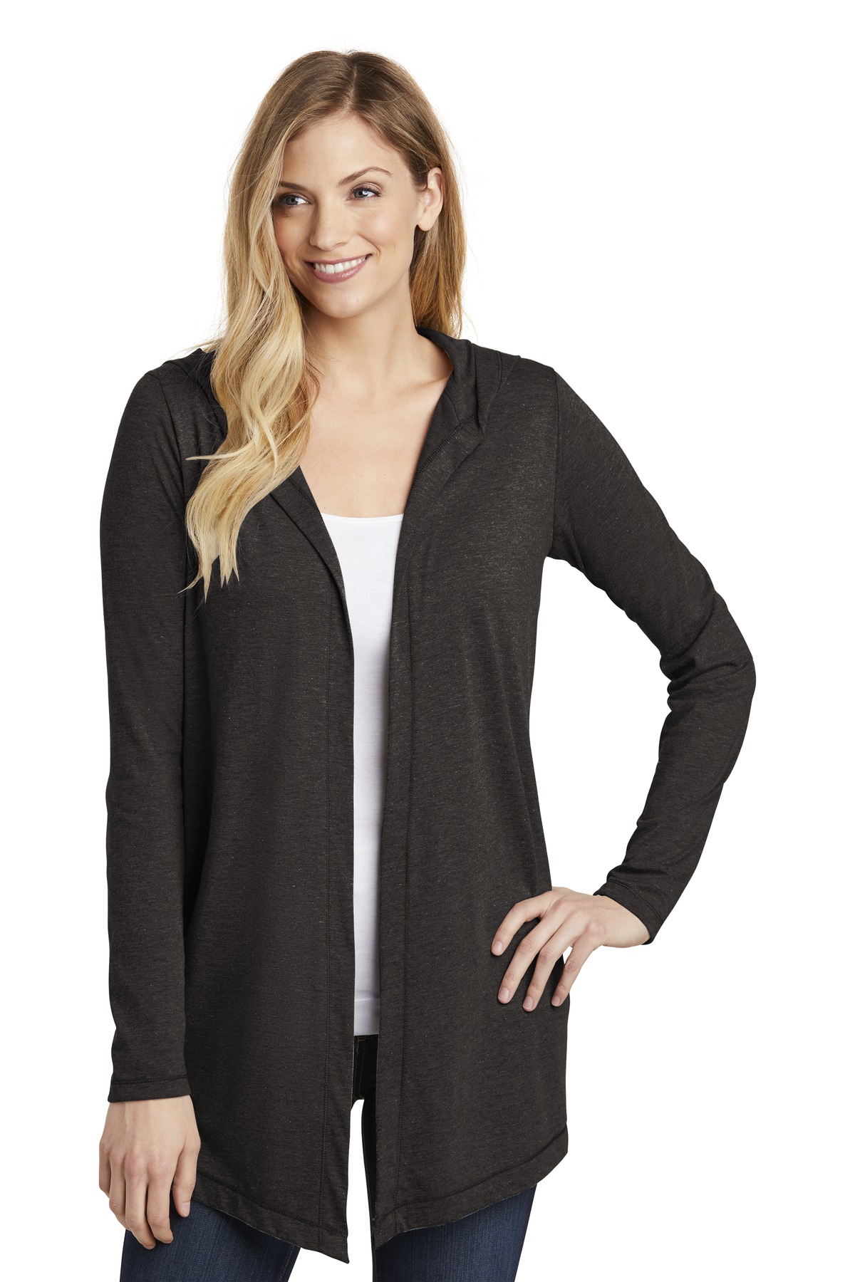 District  Womens Perfect Tri  Hooded Cardigan. DT156