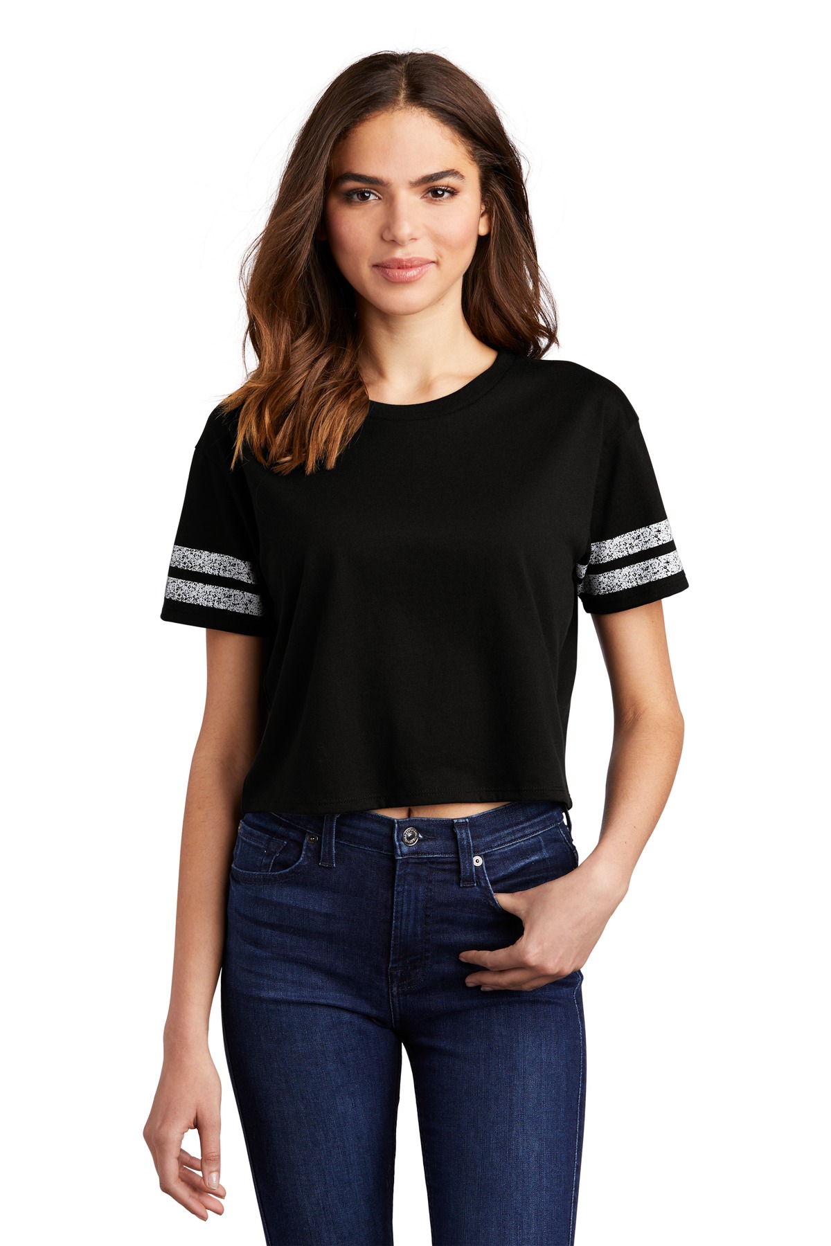 District  Womens Scorecard Crop Tee DT488