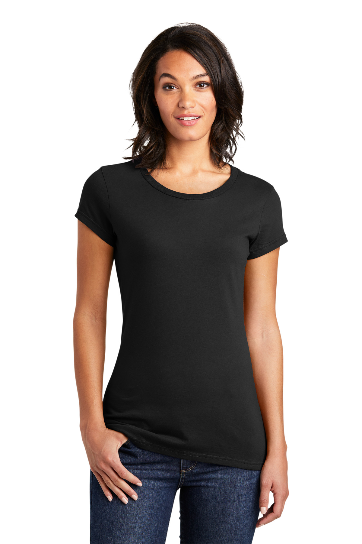 District Womens Fitted Very Important Tee. DT6001