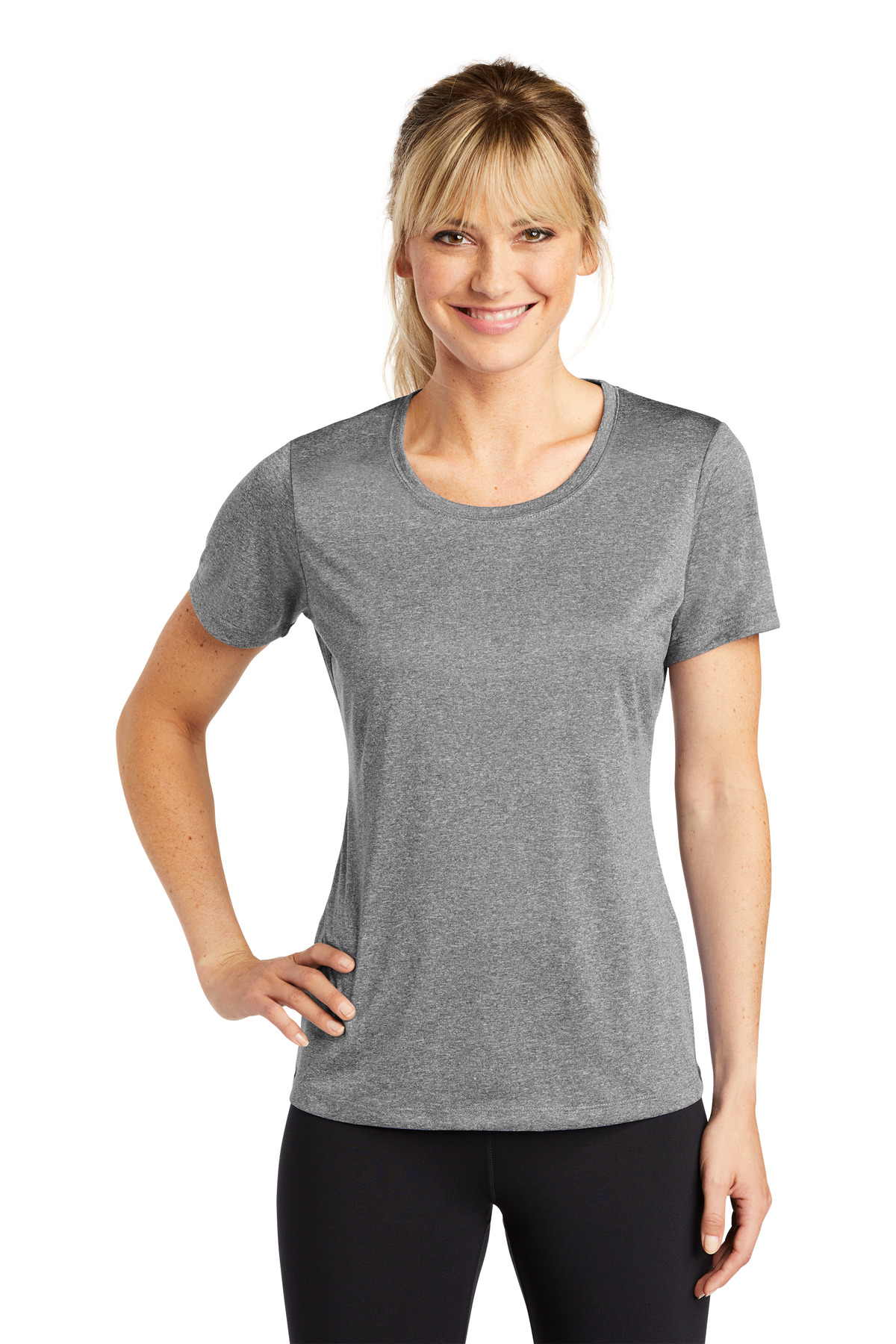 Sport-Tek Ladies Heather Contender Scoop Neck Tee. LST360