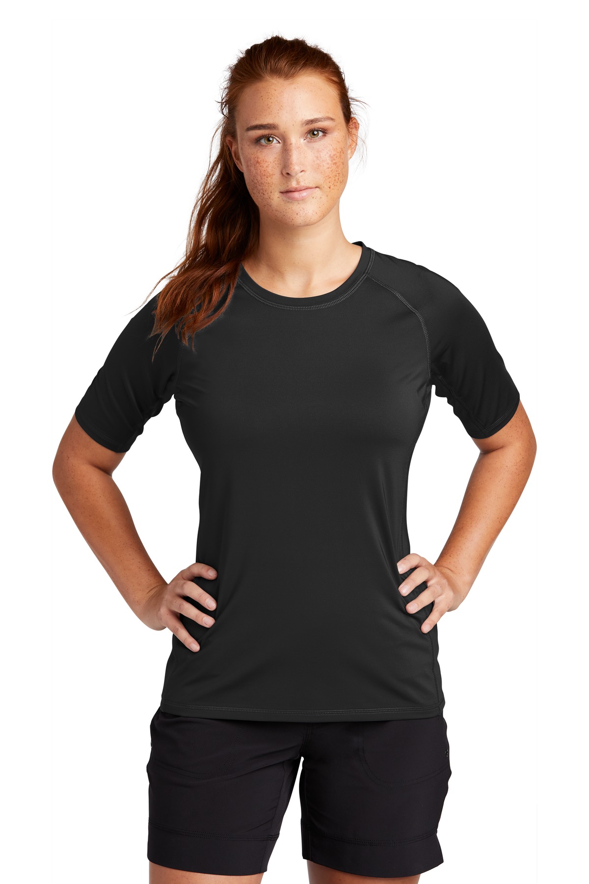 Sport-Tek  Ladies Rashguard Tee. LST470