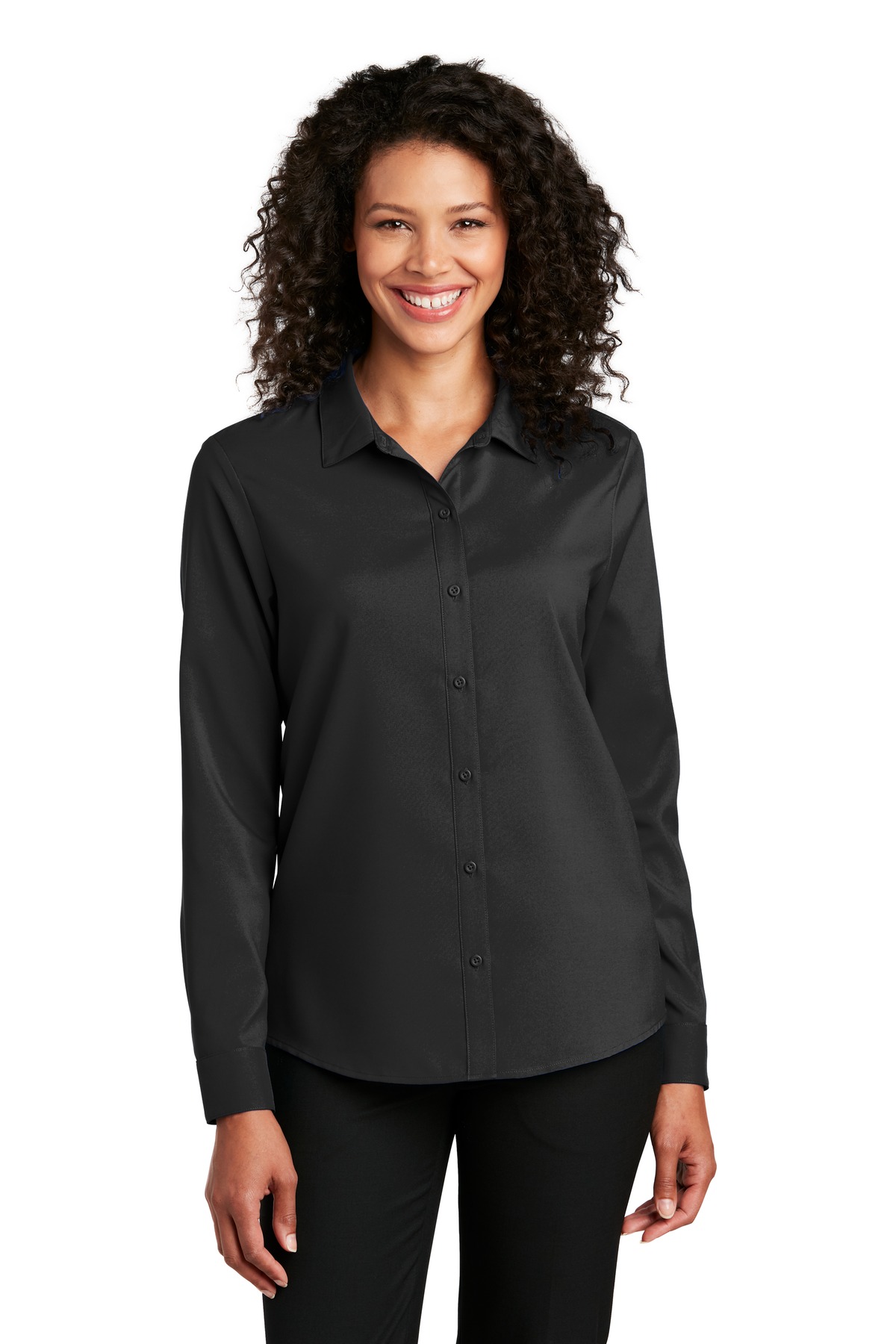 Port Authority  Ladies Long Sleeve Performance Staff Shirt LW401