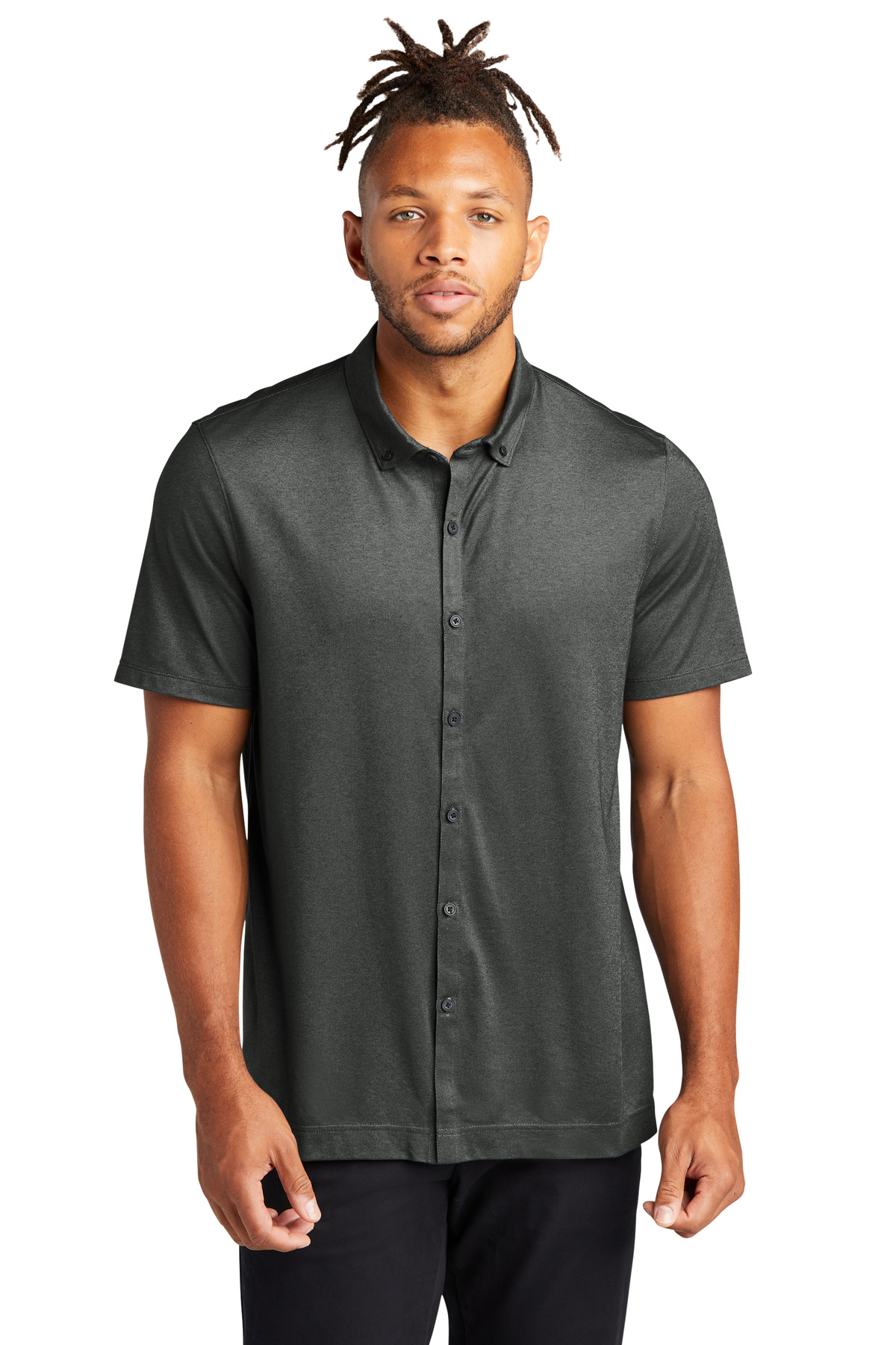 Mercer+Mettle Stretch Pique Full-Button Polo MM1006