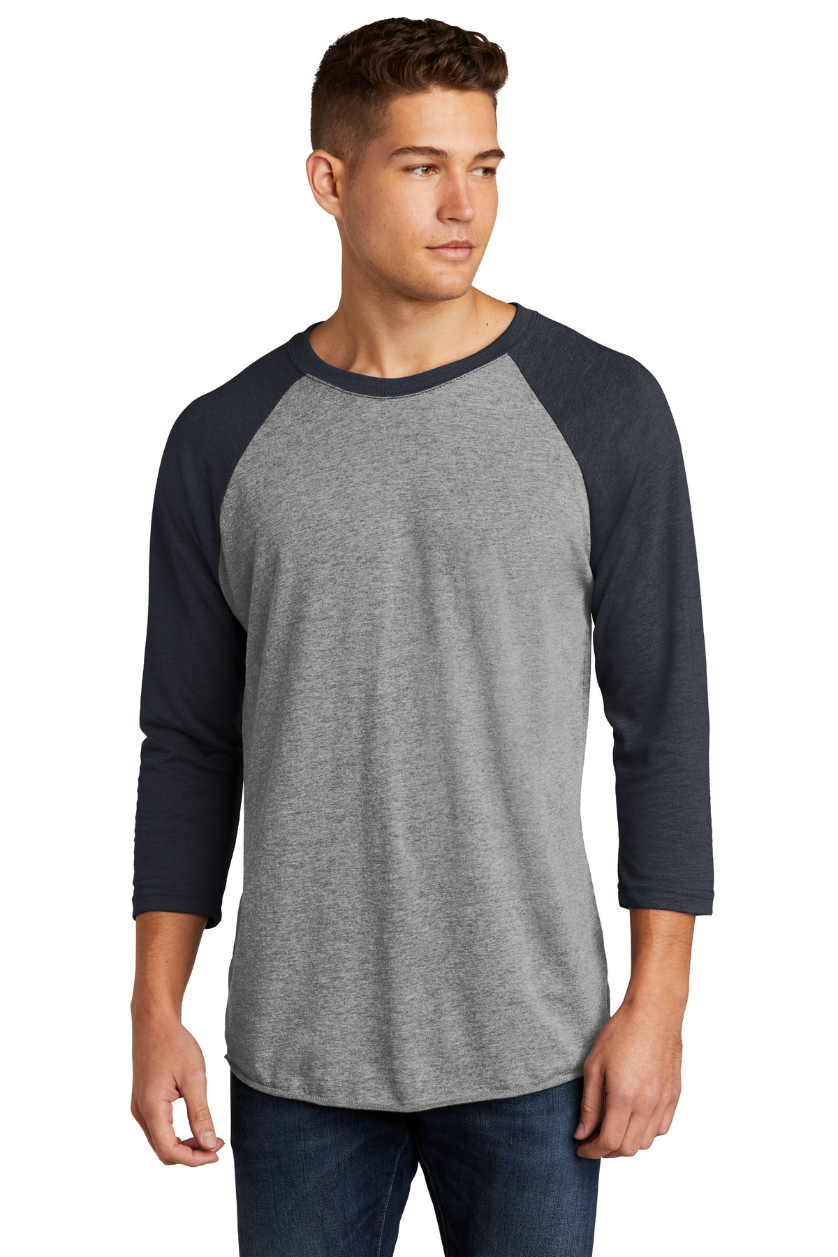 Next Level Apparel   Unisex Tri-Blend 3/4-Sleeve Raglan Tee. NL6051