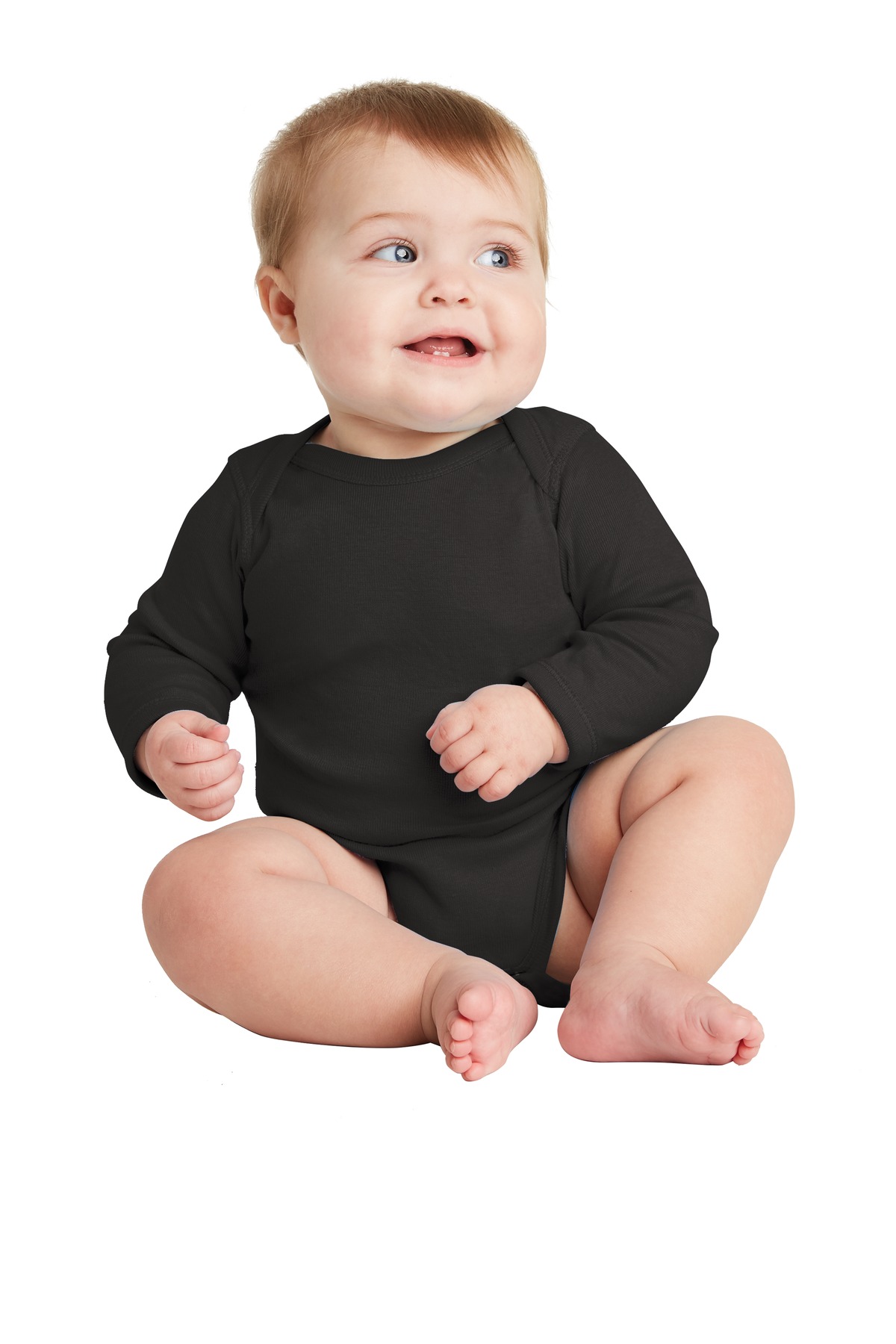 Rabbit Skins Infant Long Sleeve Baby Rib Bodysuit. RS4411