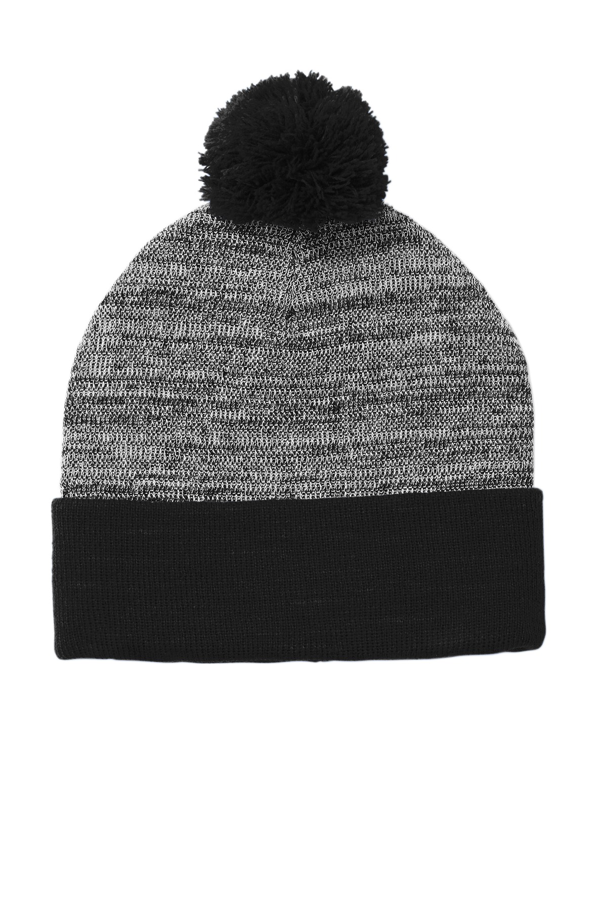 Sport-Tek  Heather Pom Pom Beanie STC41