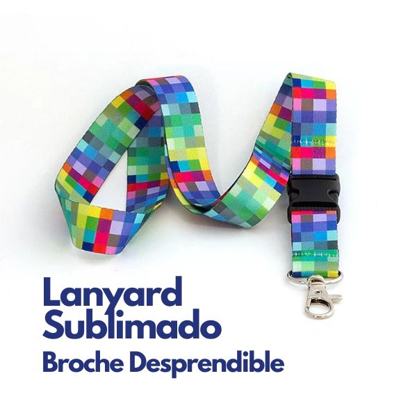 LANYARD SUBLIMADO - BROCHE DESPRENDIBLE